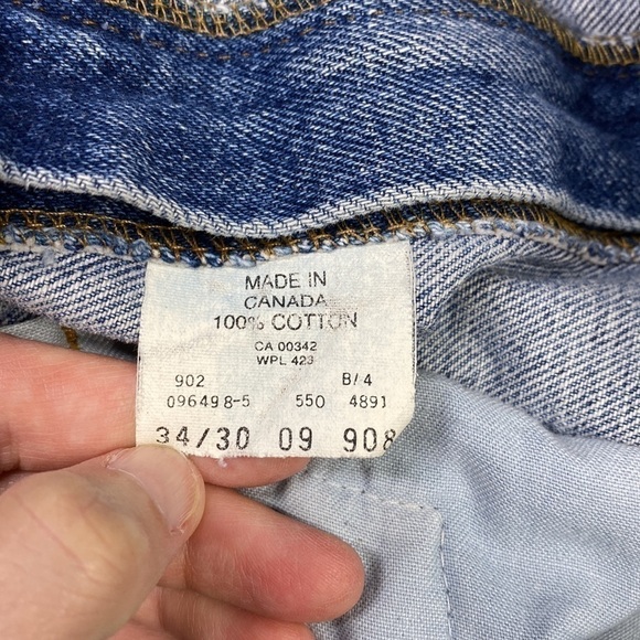 Levi 550 Denim Tapered Jeans Size 34/30 Canada 2009 - Picture 11 of 13